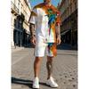 3D Digital Printing, Teen Men's Short-sleeved Suit, Multi-functional and Breathable.