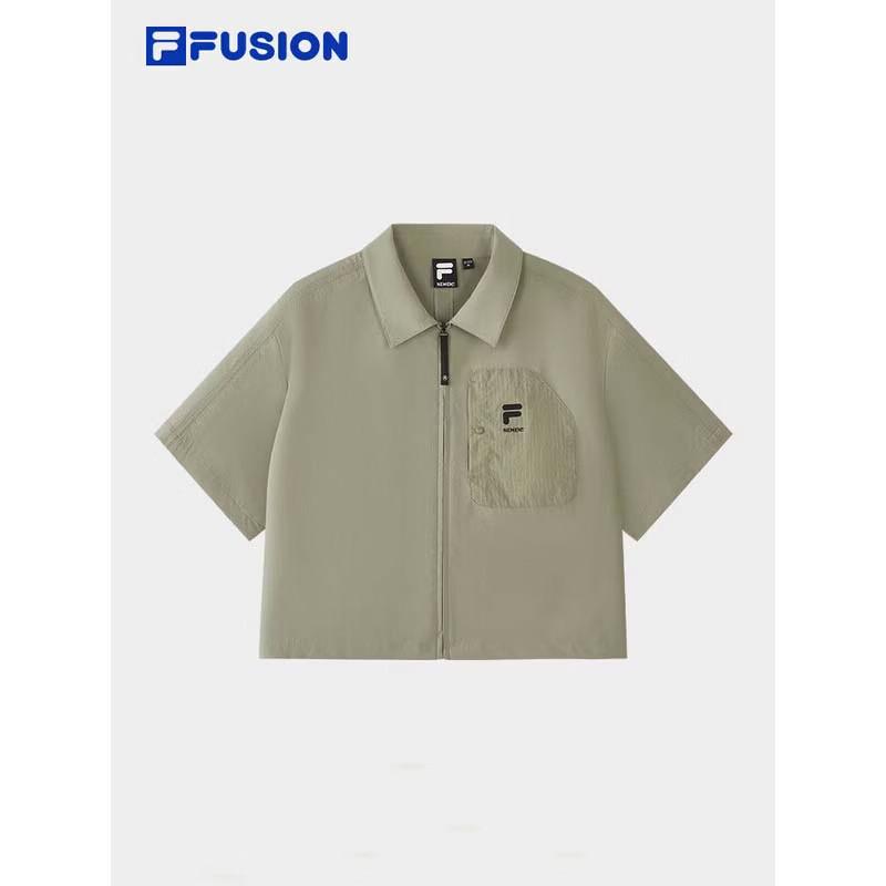FILA FUSION Women s Short Sleeve Woven Shirt S