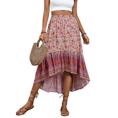 Women's Skirt Bohemian Skirt Positioning Printed Floral Skirt