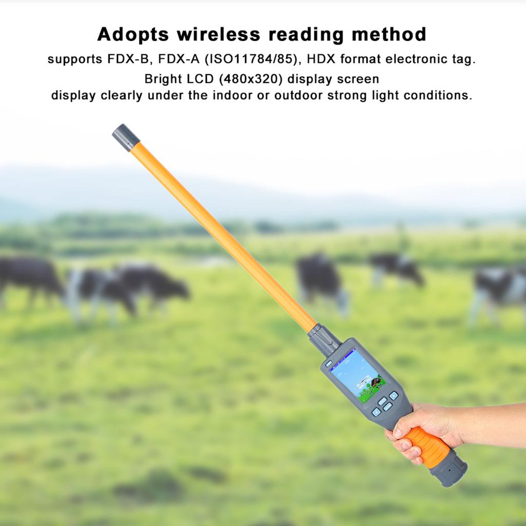 Handheld 134.2KHz RFID Tag Reader USB/Bluetooth Chip Scanner ISO11784/85 Standrad for