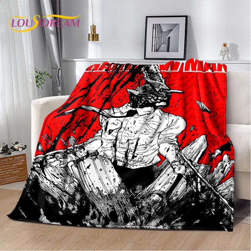Anime Chainsaw Man Denji Cartoon Soft Plush Blanket,Flannel Blanket Throw Blanket for Living Room Bedroom Bed Sofa Picnic Cover