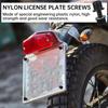License Plate Bolts 8 Pcs 6mm License Plate Screws Universal Thread Screws Nylon Bolts and Nuts for Motorcycle Cars Trucks Bike Plates Fasteners