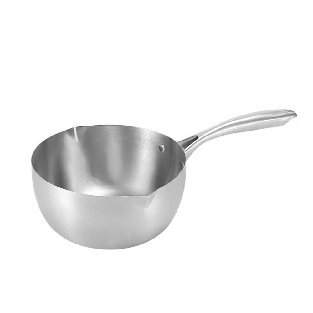 With Glass Lid Stainless Steel Saucepan No Coating Soup Pot Universal Stew Pot  Induction Cook-top 18 cm/7.09 in-No Lid