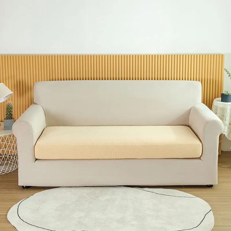 Waterproof Polar Fleece Sofa Seat Cushion Cover For Living Room Jacquard Sofa Slipcover Removable Pets Kids Furniture Protector