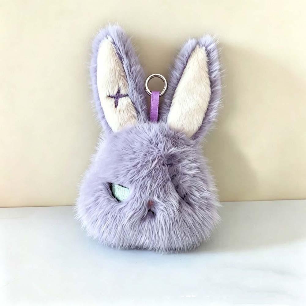 Fluffy Halloween Plushie Compact Stitched Bunny Bag Pendant Gothic Rabbit Party Favors