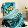 Dark Blue Marble Blanket Soft Throw Blanket for Home Bedroom Bed Sofa Picnic Travel Office Rest Cover Blanket Gift