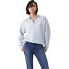 Levis Logo Print Loose Fit Stand Collar Long Sleeve Sweatshirt Women sweatshirt Light-Blue 000O2-0001