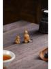 Yixing Zisha Mini Orange Cat Tea Pet – Exquisite Lucky Cat Tea Ornament