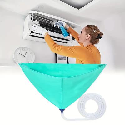 Rengöringsväska för luftkonditionering Kit Med Avloppsrör Fullständig Uppsättning Av Rengöringsverktyg Läckagesäker Luftkonditionering Rengöring
