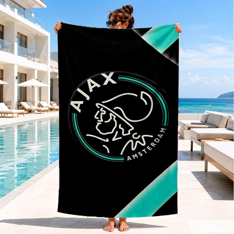 AFC Ajax Emblem Design Strandtuch, Schnelltrocknend, Pflegeleicht, Geeignet für Fitness und Strandurlaub, Sport-Essential