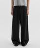 BRENSON Fluid Stripe Single-Pleat Slacks (Black)