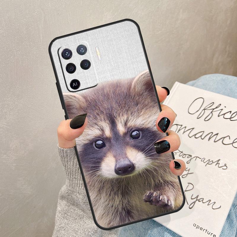 Funny little raccoon Case For Oppo A40 A60 A80 A78 A38 A18 A98 A58 A96 A76 A16 A94 A74 A54 A15 A17 A57 A77 A5 Pro