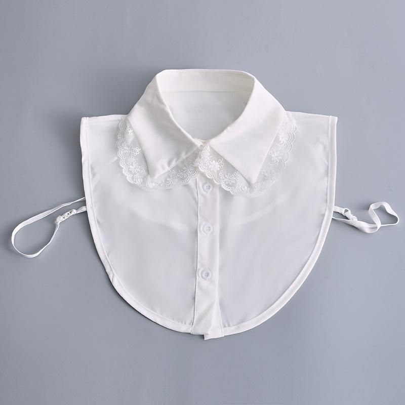 Perfect Match New Fake Collar Removable Detachable White Lace Women'S Hlaf Shirt Fake Collar Shirt Lapel Casual Versatile Shirt Collar