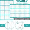 24" x 36" 2026 Wall Calendar with 3 Pack Fineliner Color Pens, Large 12 Month Annual Yearly Planner, Erasable Wet & Dry Erase Laminated Calendar for