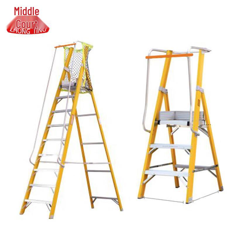 Zhongting Insulated Fiberglass A-Frame Platform Ladder
