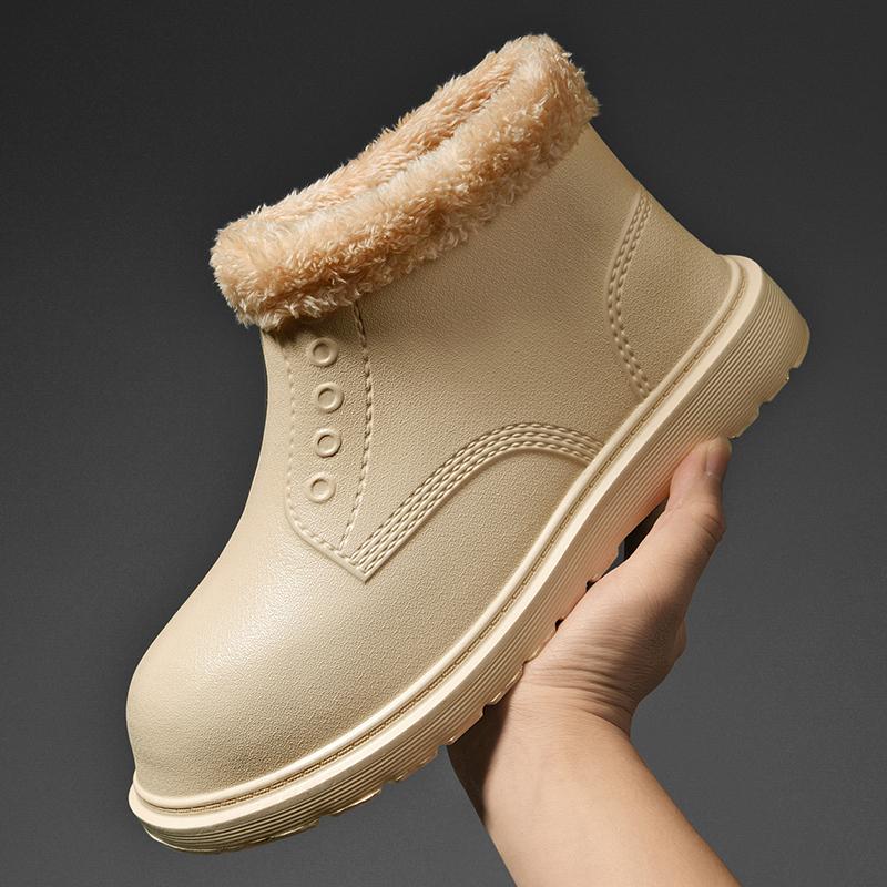 Зимние мужские водонепроницаемые теплые и бархатные модные спортивные зимние ботинки 46 бежевый