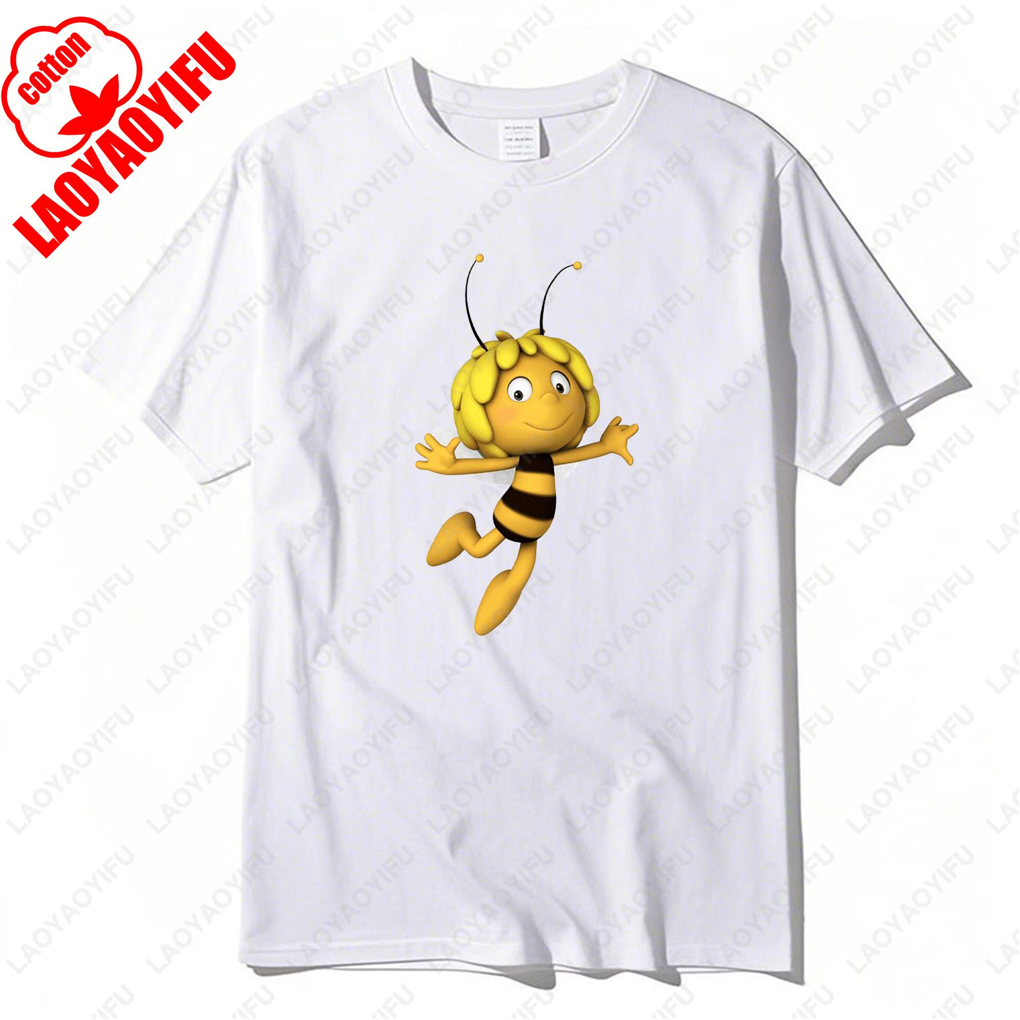 

Maya The Bee Movie Cute Tshirt Funny Summer Fashion Short Sleev Popular Commuter Unisex Tees Cotton Men Women Harajuku Tops Gift 2XL