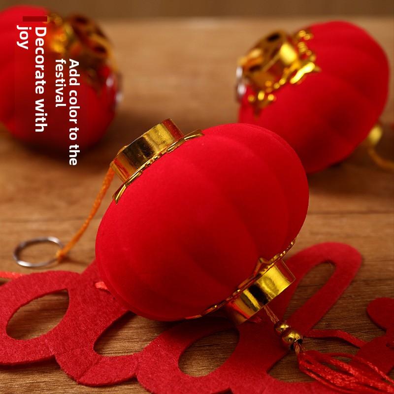 New Year Decorations Indoor and Outdoor Potted Plants Wedding Red Lanterns