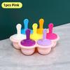 7 Grids DIY Ice Cream Popsicle Silicone Mold Ice Cream Ball Maker Popsicles Molds Baby Fruit Shake Home Kitchen Accessories Tool