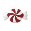 Christmas Round Cushion With Festive Pattern And Plush Faux Fur For Holiday Decor