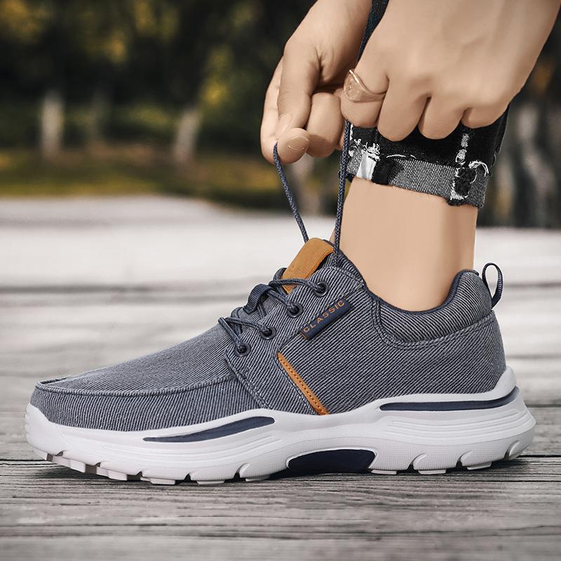 Herren Freizeit Schuhe Canvas Atmungsaktive Mokassins Neue Herren Bequeme Outdoor Wanderschuhe Klassische Herrenschuhe Große Größen Sneaker für den täglichen Gebrauch