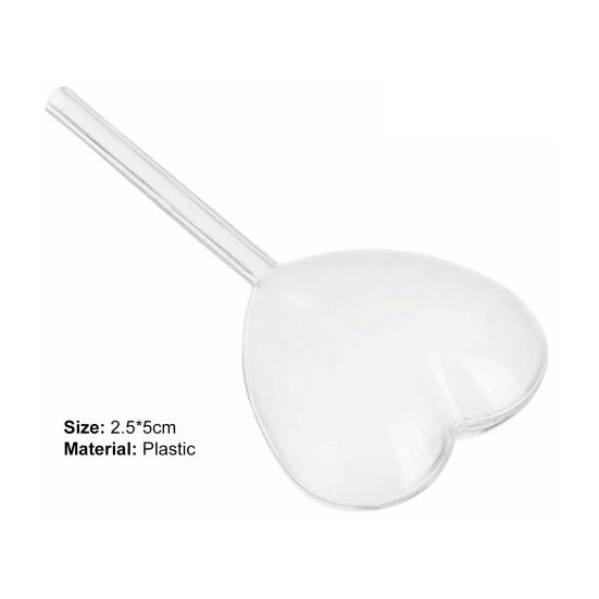50Pcs 4ml Jam Straw Heart Shape Disposable Plastic Evenly Permeate Flavor Dropper Kitchen Tool