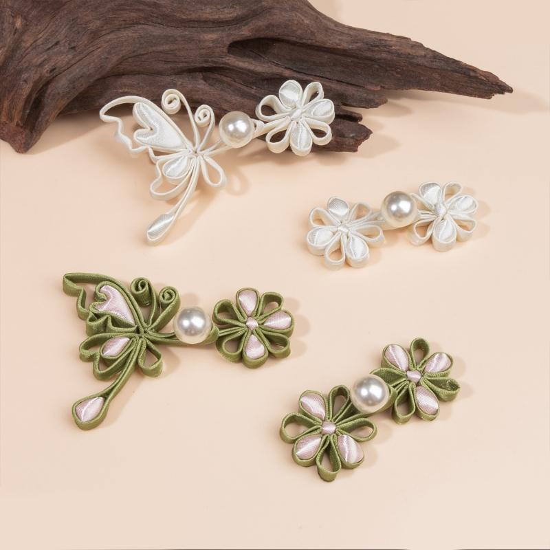 Satins Fabric Butterfly Knot Button Ideal For Wedding Dress And Clothing Embellishment