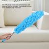 Household Soft Flexible Duster Dust Cleaner Stainless Steel Telescoping Extension Pole Sky Blue