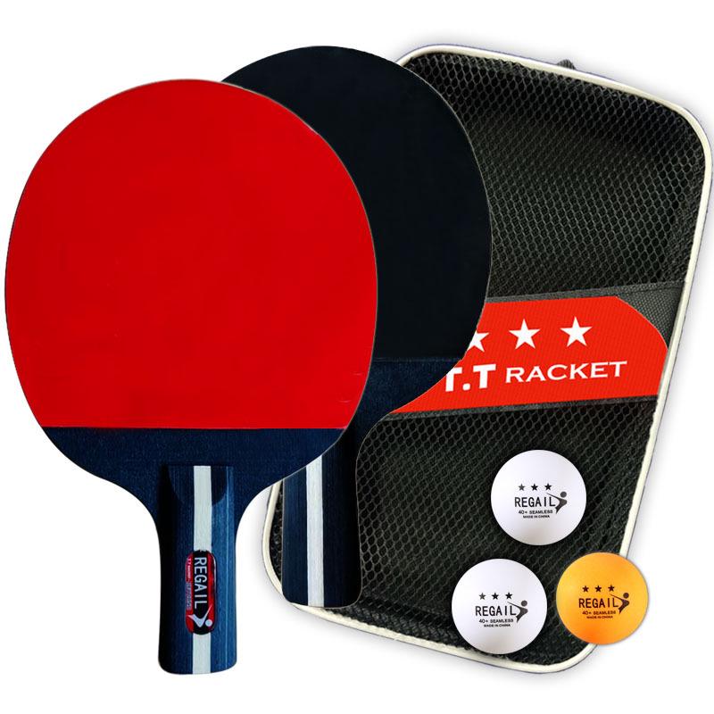 Tischtennis-Set für Studenten - Enthält zwei Schläger und drei Bälle für Anfängertraining