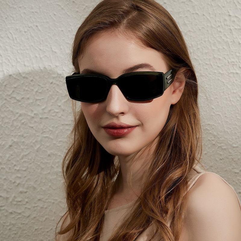 Vintage Black Square Sunglasses Woman Luxury Small Rectangle Sun Spectacles Female Gradient Clear Mirror Oculos De So