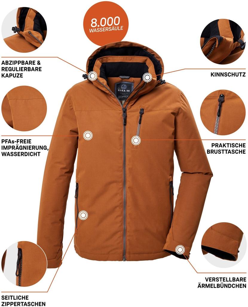 Зимняя куртка G.I.G.A. DX by Killtec Funktionsjacke Outdoorjacke GW MN JCKT rost 42539-000