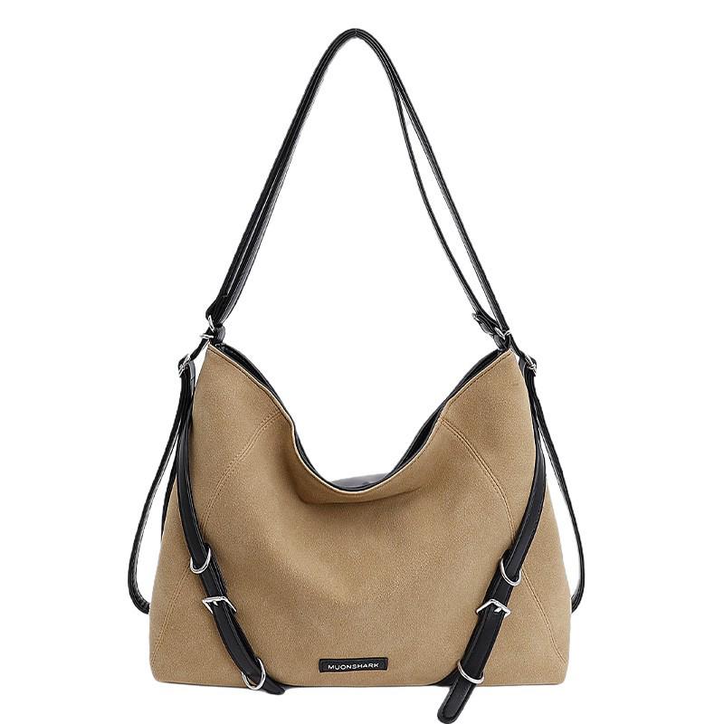 Multifunktionaler Damen-Crossbody-Rucksack aus Wildleder - Großes Fassungsvermögen, Lässiger Stil für Herbst/Winter 2025