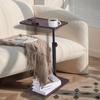 Simple Coffee Table Bedside Storage Rack Side Table Sofa Side Table with 2-Tier Storage Shelf Home Living Room