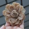 5 Stück DIY Seidenrosen Blütenkopf 3D Gebranntes Stoff Haarschmuck Für Brosche Anzug Jacke Reversnadel