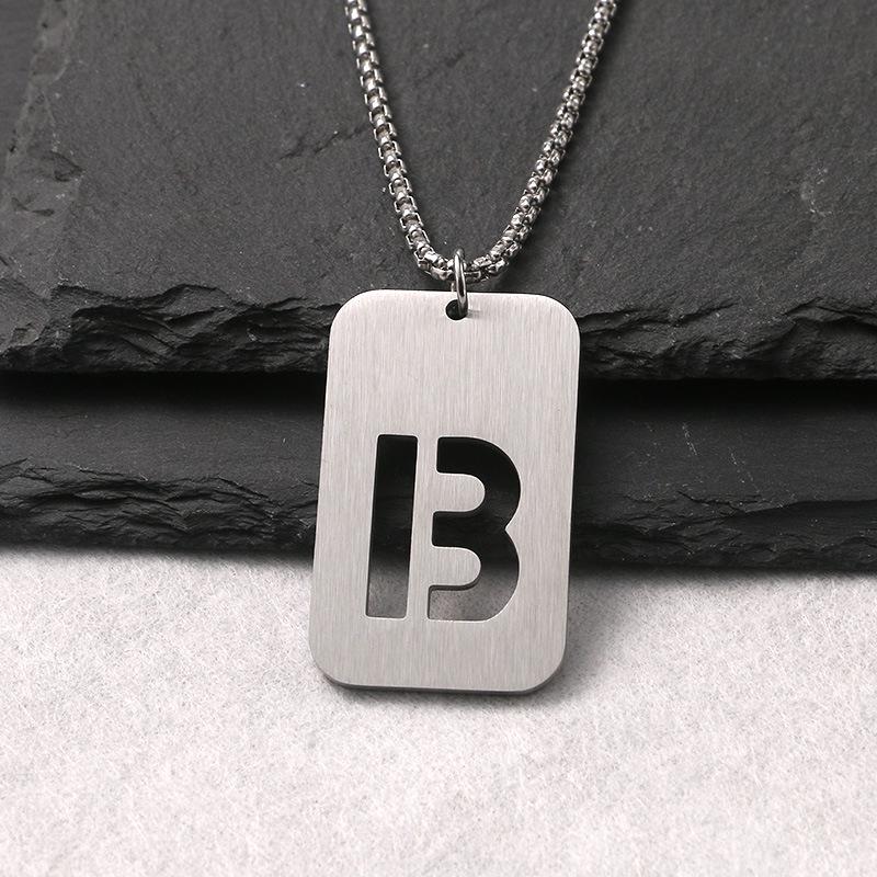 Personalized 2024 Stainless Steel Dog Tag Necklace: Hip Hop Style Long Chain for Couples