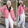 2024 Korean Cotton Padded Clothes Women Winter Jacket Loose Parkas Stand Collar Down Puffer Coat Thick Warm Short Bread Jacket