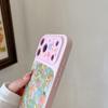 Pink Floral Pattern Drop-Proof Phone Case for iPhone 13/14/15/16/17 Pro Max, Female Edition.