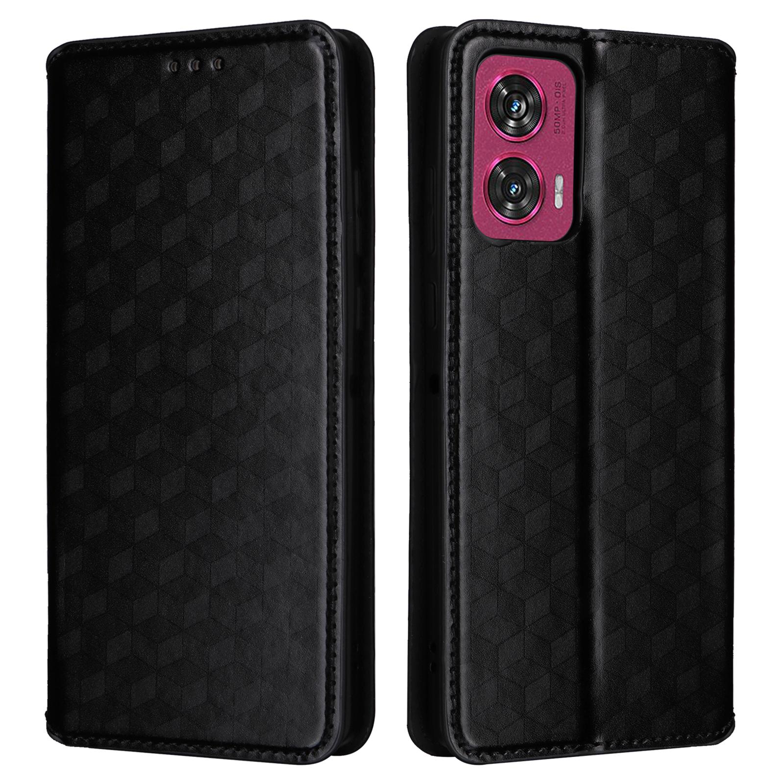 

Для Motorola Edge 50 Fusion 5G Чохол-гаманець Магнітна застібка Шкіряний чохол для телефону Black