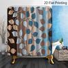 2D Flat, 1pc Elegant Leaf Vine Shower Curtain with Hooks - Botanical Leaf & Vine Pattern Bathroom Curtain Suitable for All Seaso