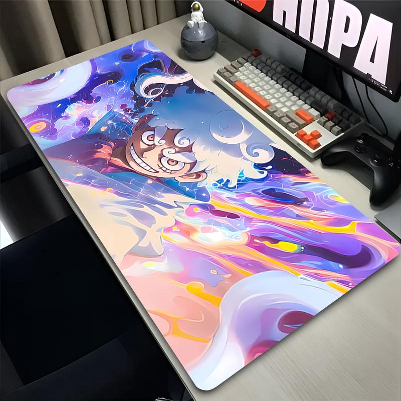 Big Mousepad Gamer Extended Mouse Pad One Piece Luffy With Anime Gaming Accessories Lock Edge Rubber Desk Mat Popular Mousepad
