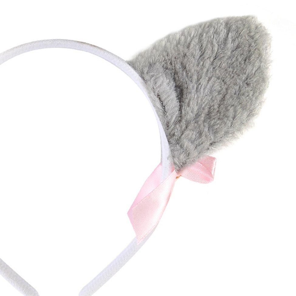Cute Plush Cat Ears Headbands With Bell Cosplay Headwear Hair Hoop Hairband