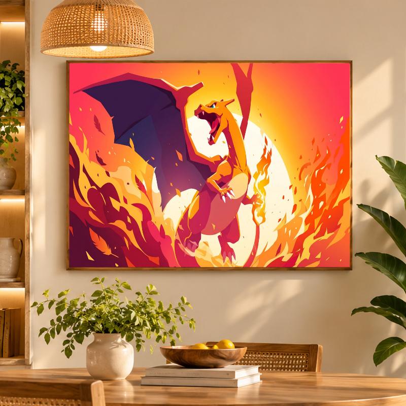 5D Diamond Painting Charizard DIY Full Drill Diamond Art Kit Home Decoration