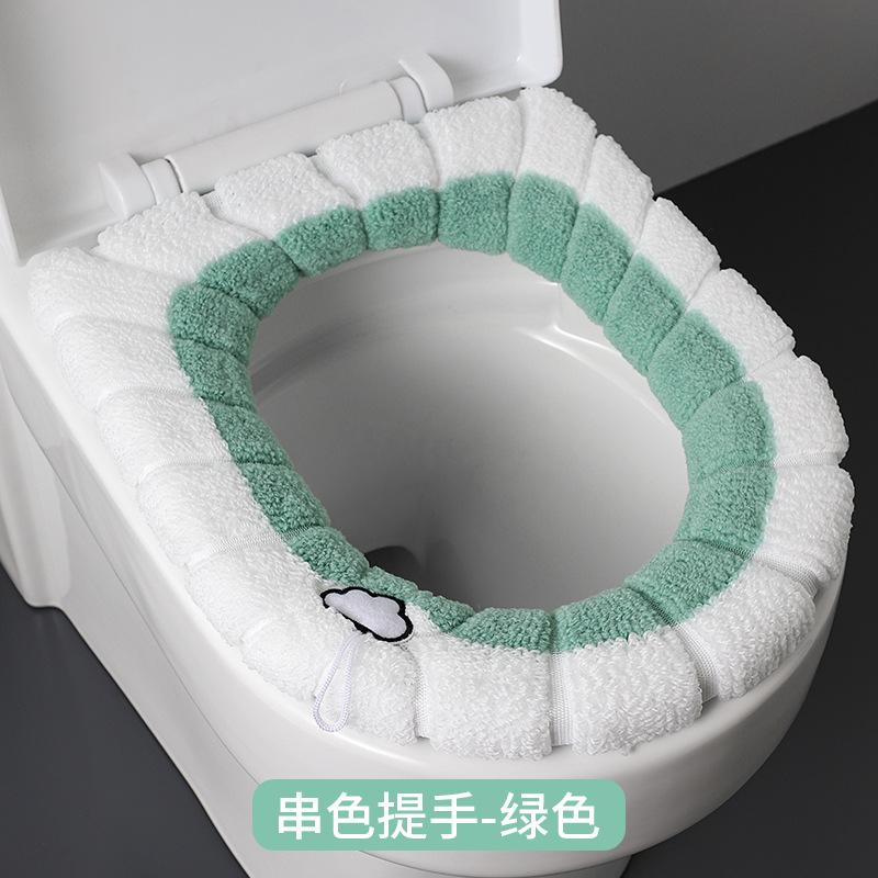 Toilet Cushion Thickened Plush O-shaped Toilet Cushion Universal  Toilet Cover Plush Toilet Cover #2856