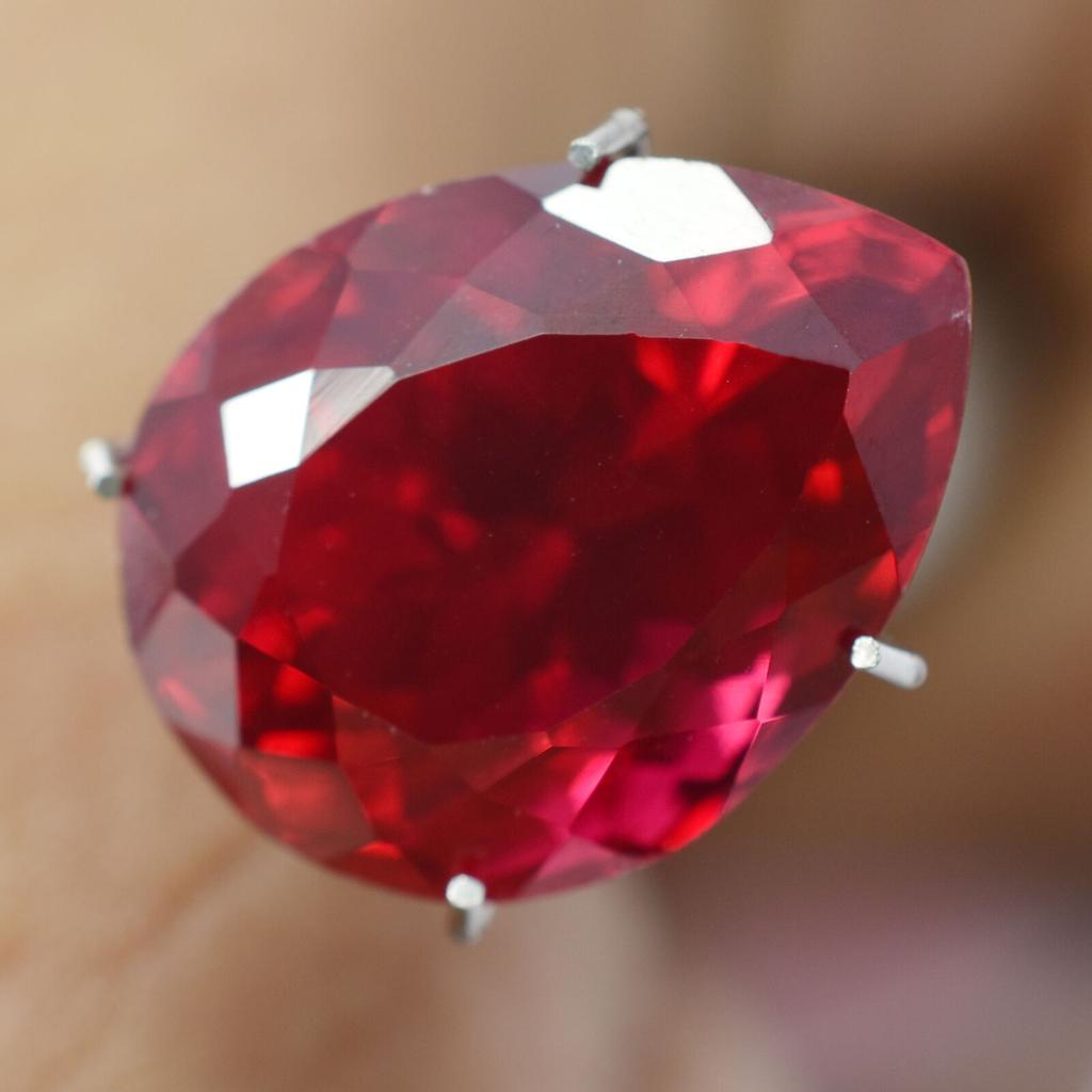 Natural Red Ruby Loose Gemstone Pear Shape 8.90 ct for Jewelry Making and Gem Collections