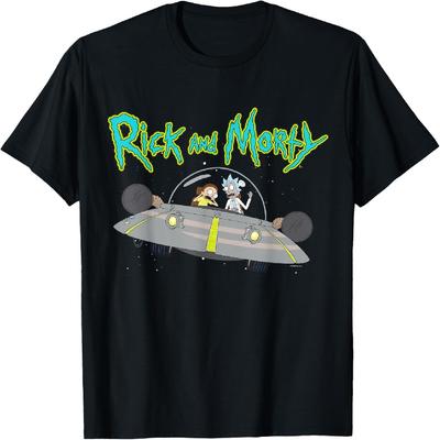 Rick and Morty Spaceship Adult Cartoon Fashion T-Shirt