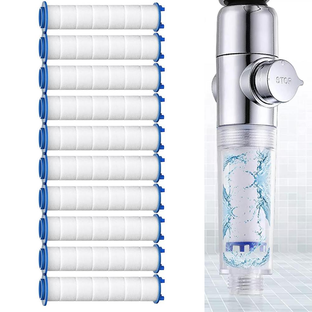 10pcs Handheld Shower Head Water Filter Bath Shower Sprayer Water Filter PP Cotton Shower Head Replacement Shower Filter