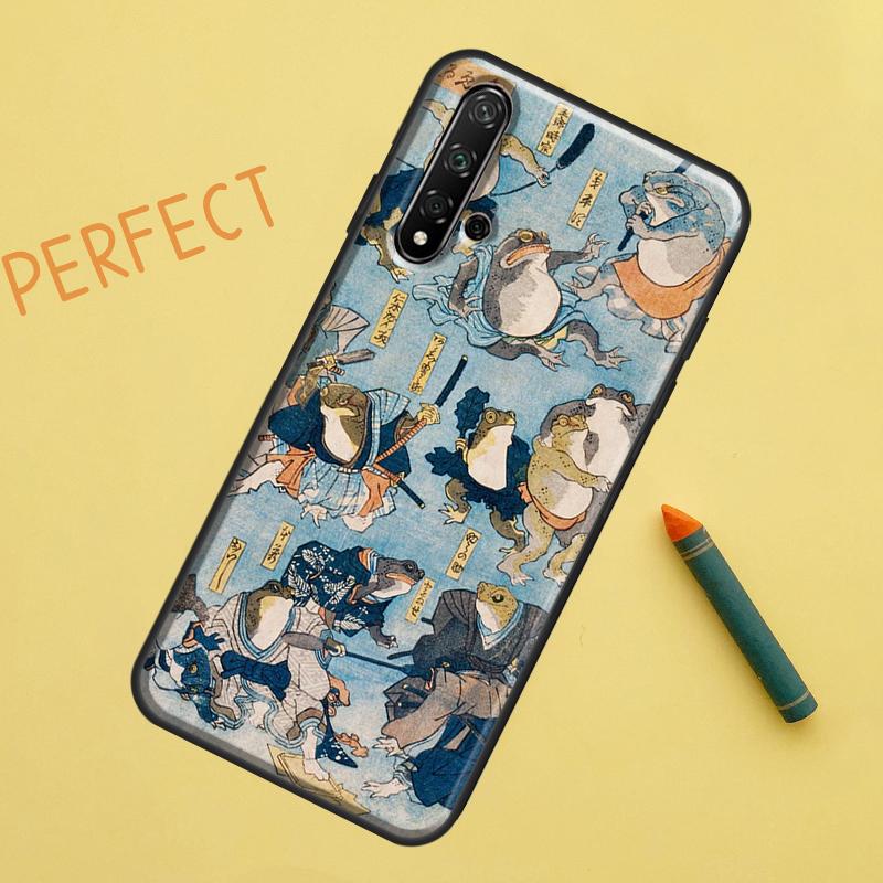 Vintage Retro Frog Mushrooms Case For Huawei Nova 9 10 SE 11i 8i 7i 3i Nova 5T Y60 Y61 Y70 Y90 P20 P30 P40 Lite P60 Pro