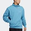Adidas Originals Trefoil Zip Sweatshirt, Men Logo Print Casual Blue Tops GL9943