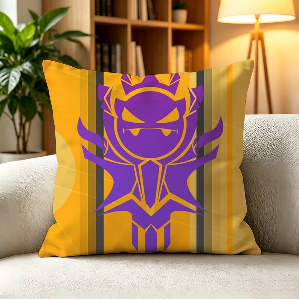 GGeometry Dash Lite Rhythm Game Square DoubleSided Printed Pillow Case Bedroom Bedside Pillow Sofa Cushion Cover