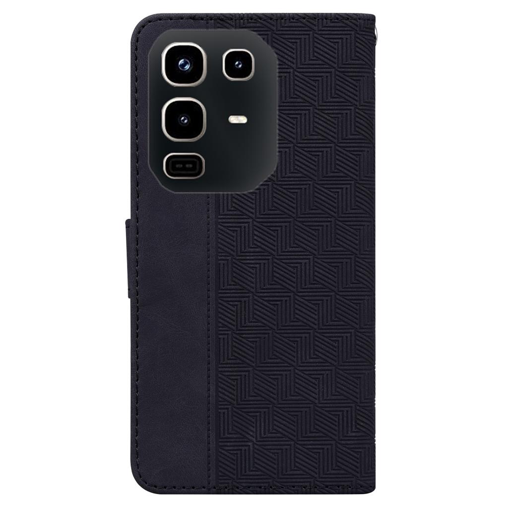 For Infinix Note 50 Pro 4G/Note 50 4G Case Geometry Pattern Leather Wallet Phone Cover with Wrist Strap